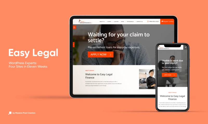 Massive Pixel Creation - Easy Legal - Four Sites in Eleven Weeks