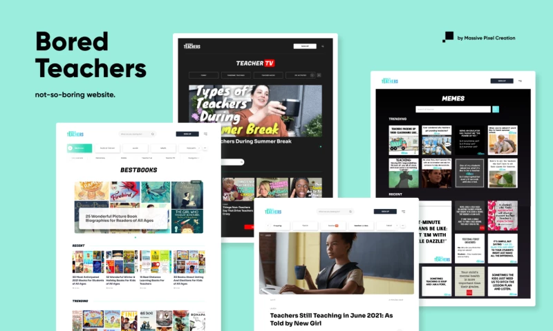 Massive Pixel Creation - Bored Teachers - A Headless CMS for Entertainment Industry