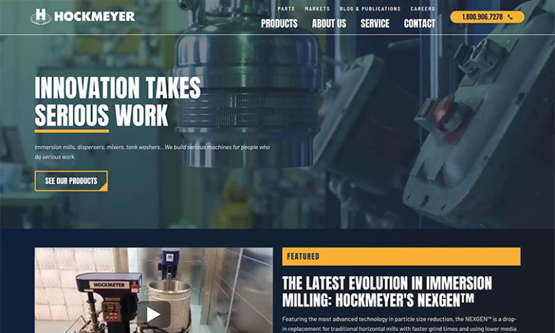 Hockmeyer - Providing a Leading Company with a Website to Match