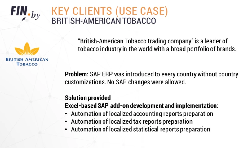 FIN.by - Excel-based SAP add-on development