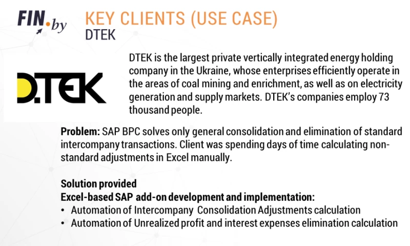 FIN.by - Excel-based SAP add-on for Financial Consolidation