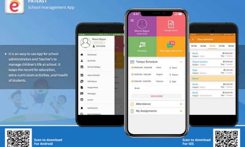 Pateast- School Information Management System for School, Teachers, Students, Parents and other staffs