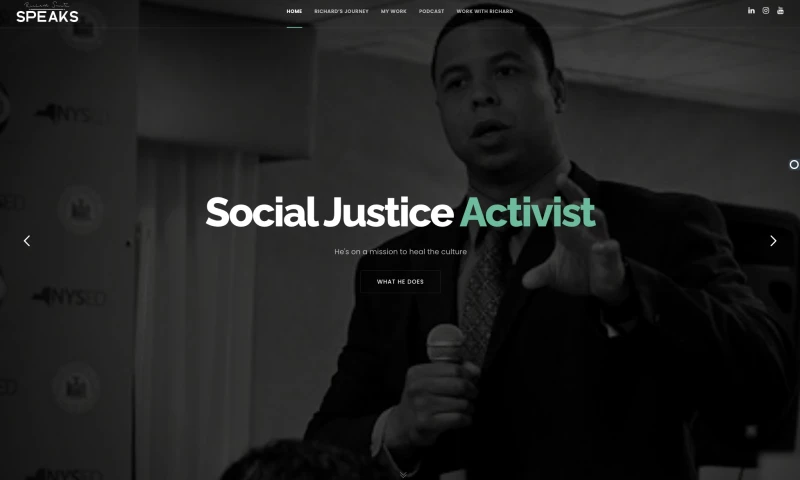 Elegant Web Presence For Speaker