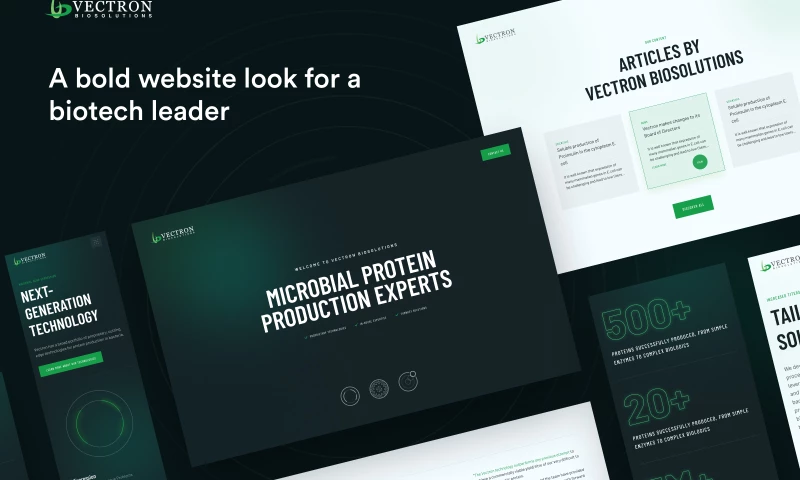 Konpo - A bold website look for a biotech leader