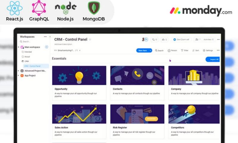 Custom CRM App for Monday.com marketplace