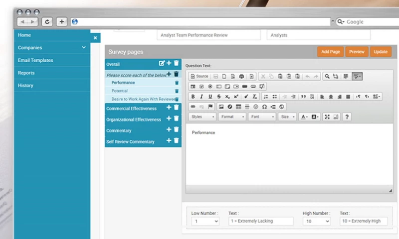 CRA - Custom Survey Tool, Customer Feedback Tool