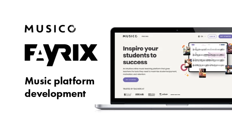 Fayrix Software - Music platform development for Musico