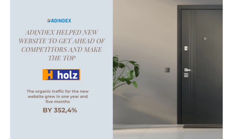 How to grow the organic traffic for the new website by 352,4% in one year and five months?