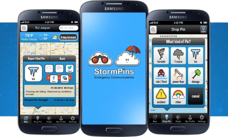 Octal IT Solution - StormPins - Crowd-Sourced Social Weather App