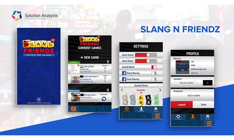 Solution Analysts - Slang N Friendz Mobile Game