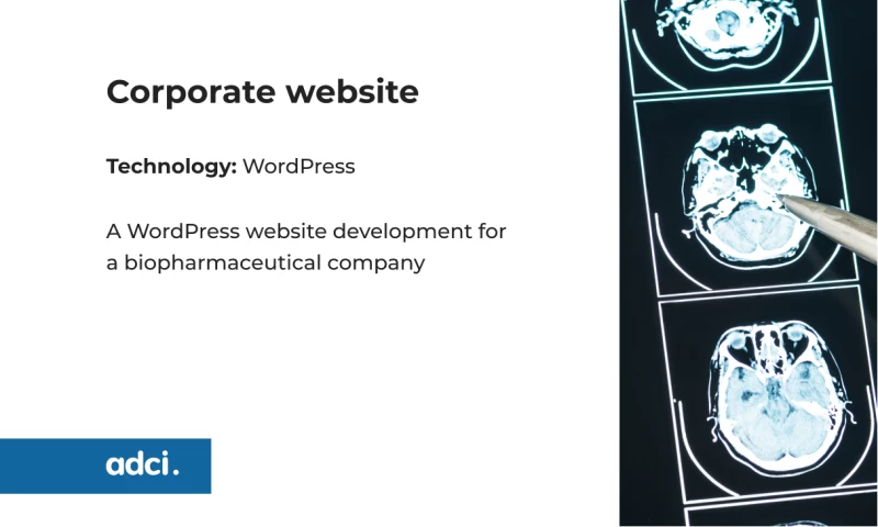 ADCI - Website for a biopharmaceutical company