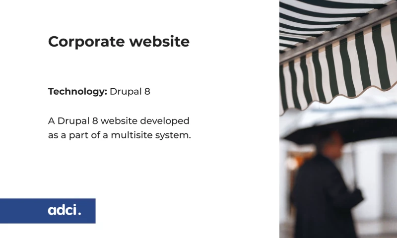 ADCI - Drupal 8 corporate website for showcasing product