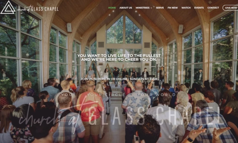 On First Page - Church at Glass Chapel