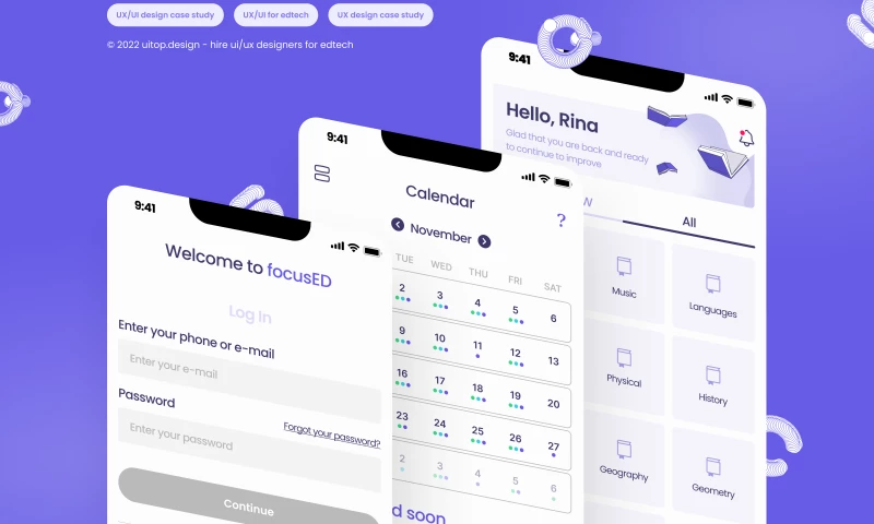 FocusED - Mobile App UI/UX for Edtech