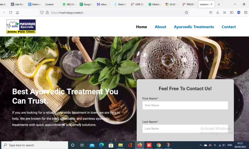 Monkbyte Consultancy Service - Mashrak Ayurvedic Website Design & Development