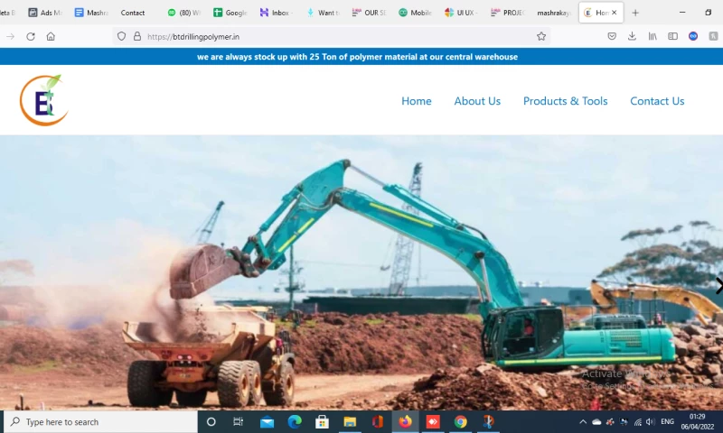 Monkbyte Consultancy Service - BT Drilling Polymer Website Design & Development