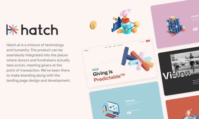 Hatch.ai - web design, 3D & development