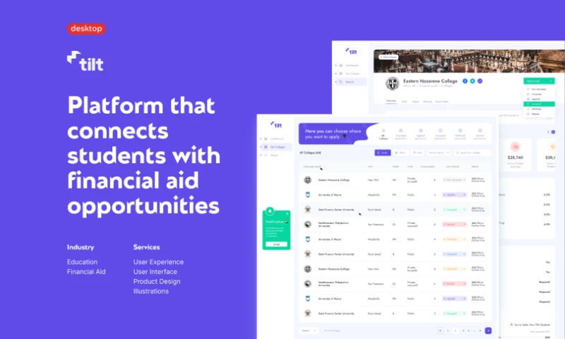 Glow Design Agency - Tilt - Education Platform