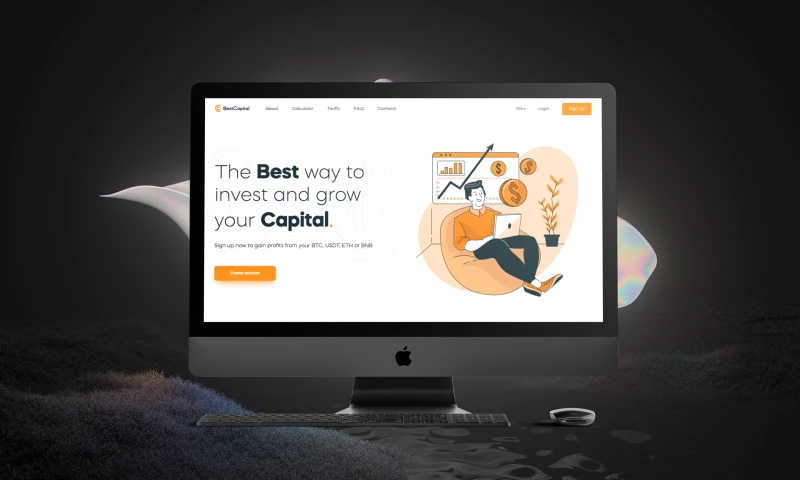 Design and website development for cryptocurrency