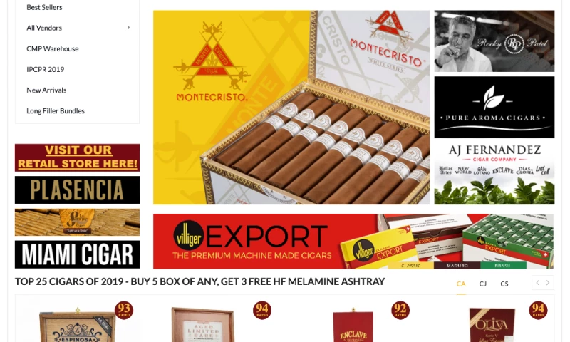 Cosmico Studios - Cigar Marketplace Magento Website