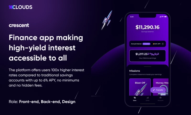 Crescent - Finance app making high-yield interest accessible