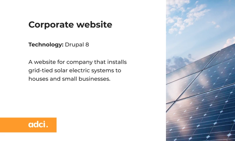 ADCI - Drupal 8 development and design for Green Street Solar
