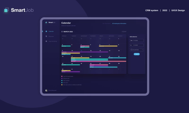 SmartJob (people management CRM system)