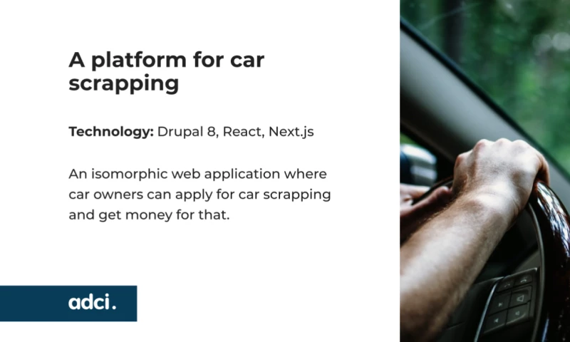 ADCI - Isomorphic web application for the UK car scrapping company