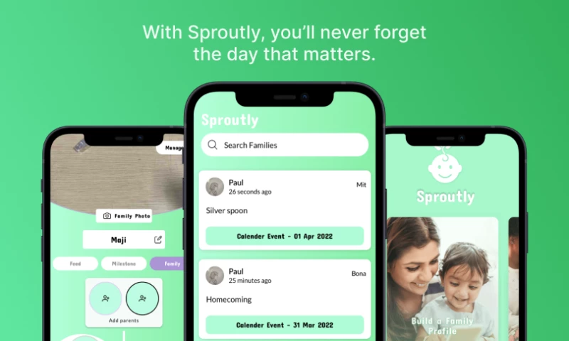 Sproutly- With Sproutly, youll never forget the day that matters