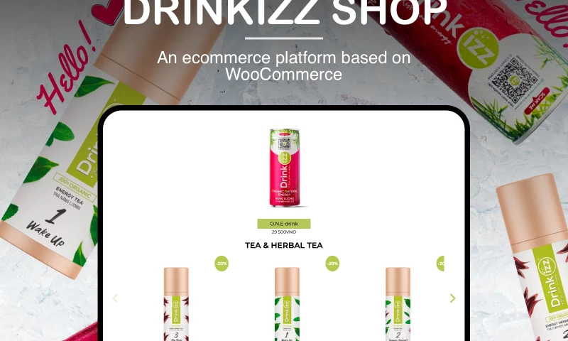 Afocus Development - Ecommerce Organic energy drink
