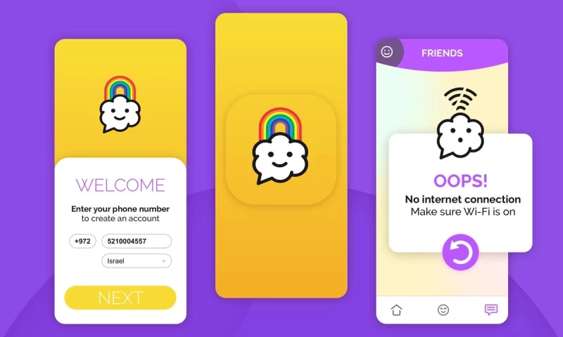 Kids Chat App Logo and UI Design
