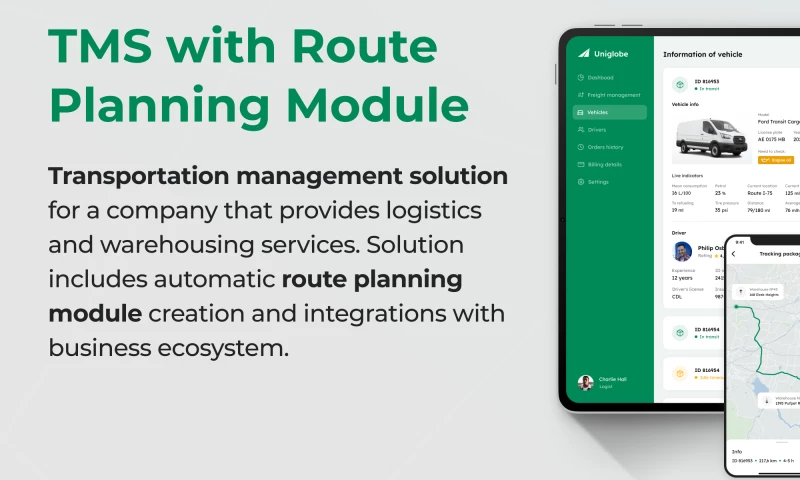 TMS with Route planning module