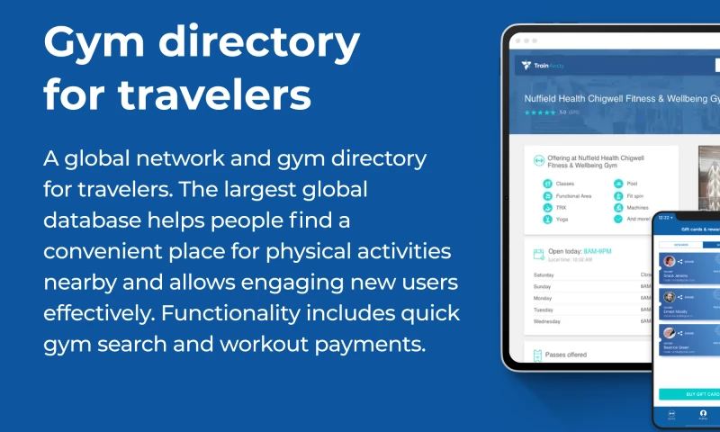 TrainAway - Gym directory for travelers