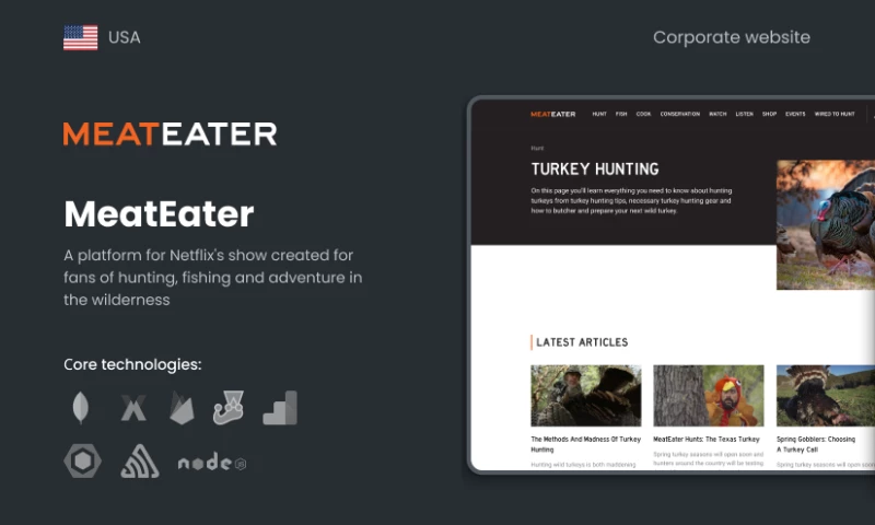 Yellow Systems - MeatEater: Corporate website for Netflix's show