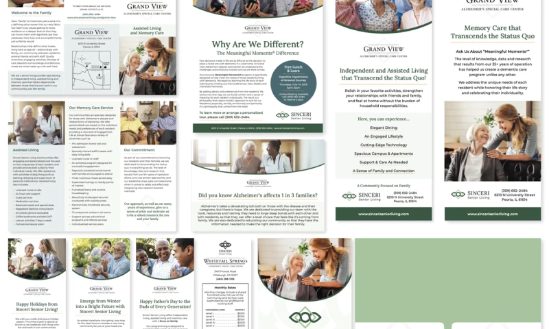 Marketing Materials Design for Sinceri Senior Living