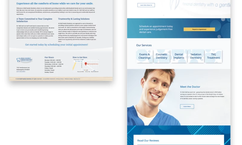 Big Buzz - Website Design for Hall Family Dentistry