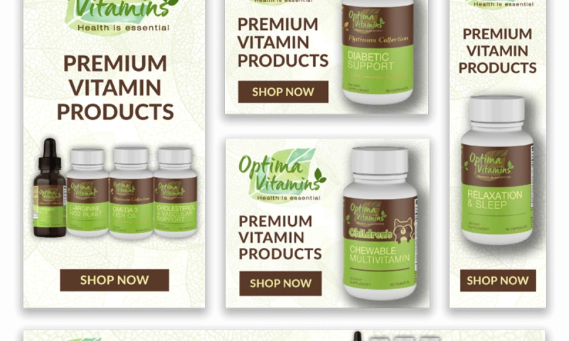 Display Ads for Optima Vitamins