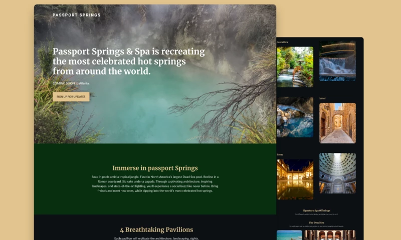 Passport Springs & Spa - immersive and social venue