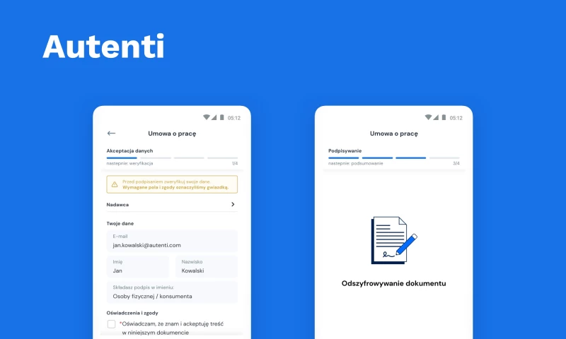 FiveDotTwelve - Autenti - Mobile app for e-signatures