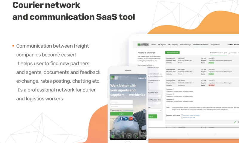 Courier network and communication SaaS tool