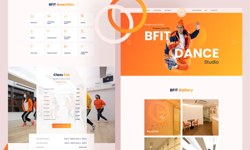 BFit Dance Studio - Landing Page Design