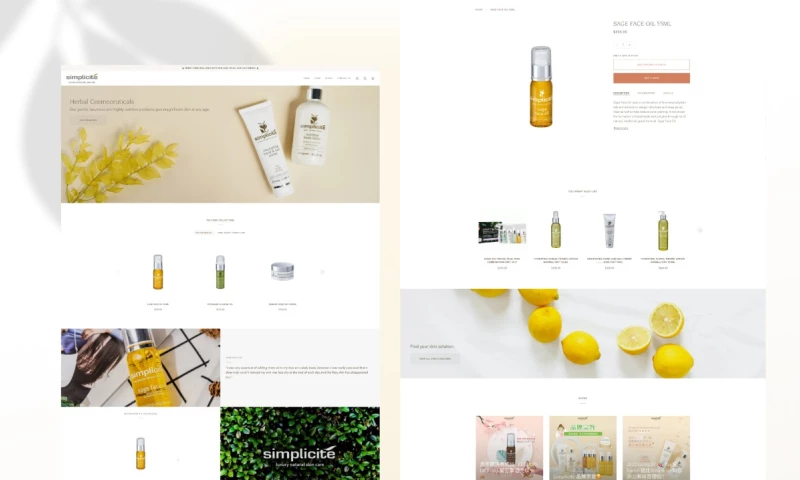 Simplicite - Skin Care E-commerce Store
