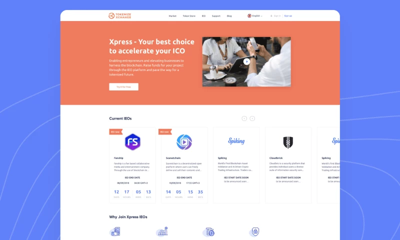 Phenomenon Studio - TokenizeXchange Trading Platform