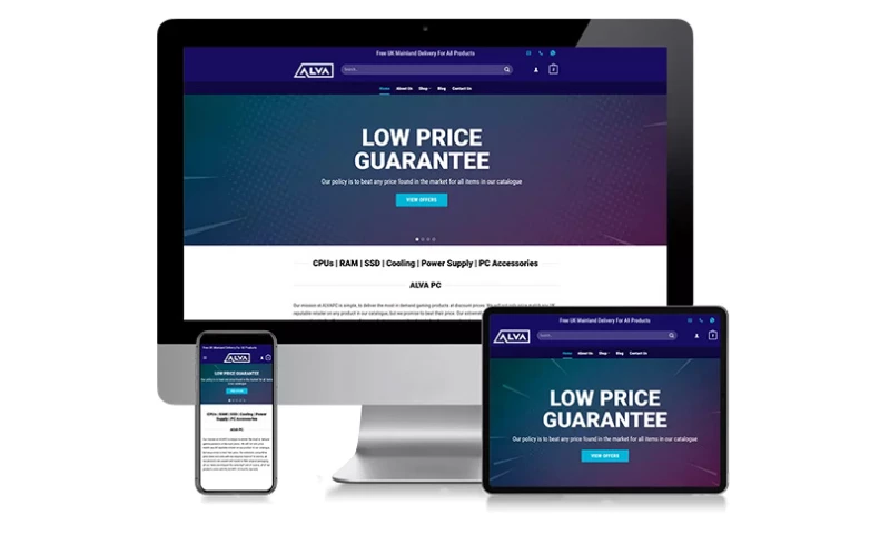 DCP Web Designers - ALVA PC WooCommerce Website Design
