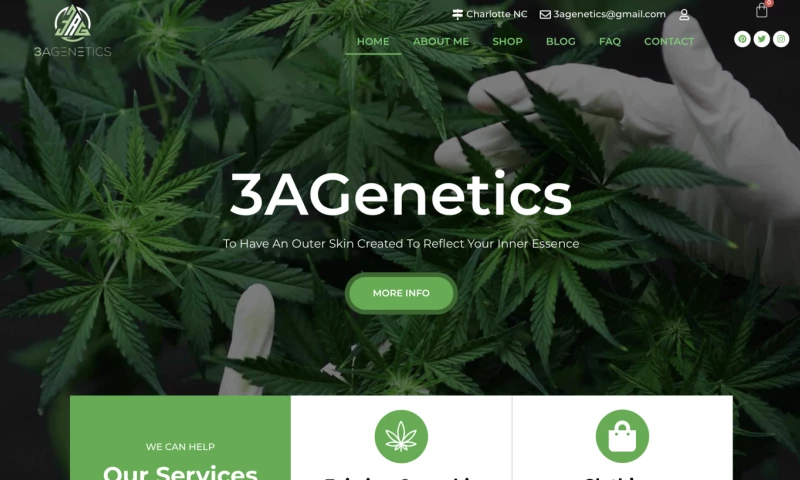 Optimal Websites - 3AGenetics website and store