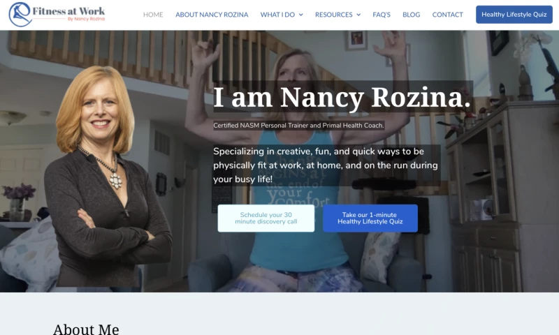 Optimal Websites - Fitness at Work Website and logo