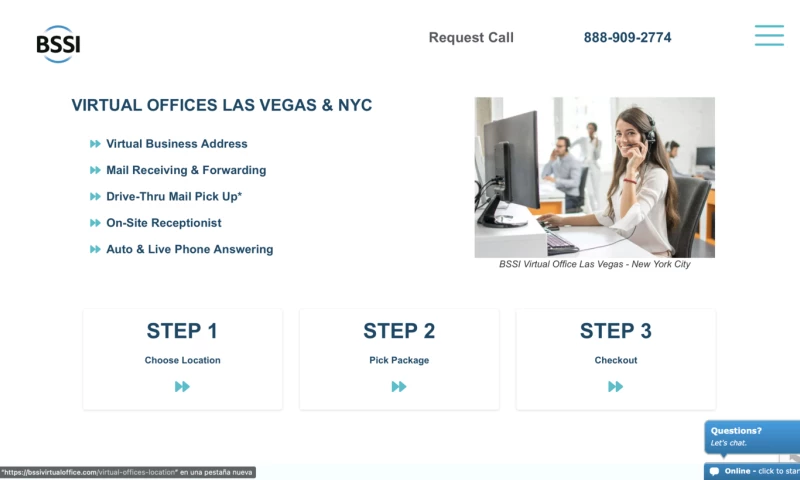 Optimal Websites - BSSI Virtual Offices website