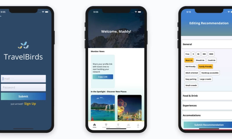 Travel Birds Mobile App Development