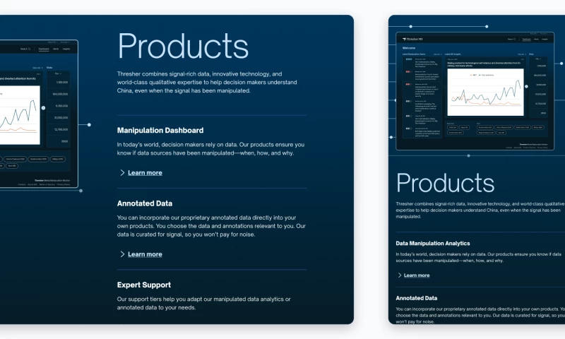 Codeless Website Build for Thresher.io