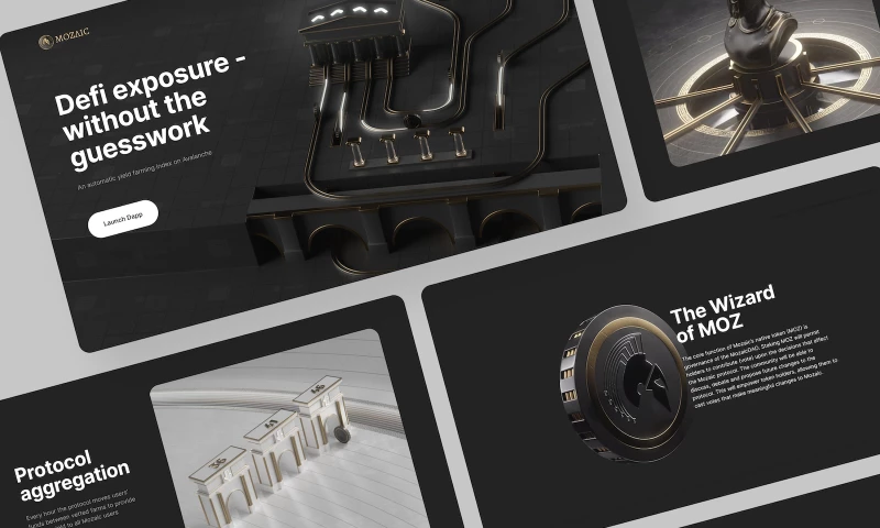Mozaic - Web Design for blockchain startup